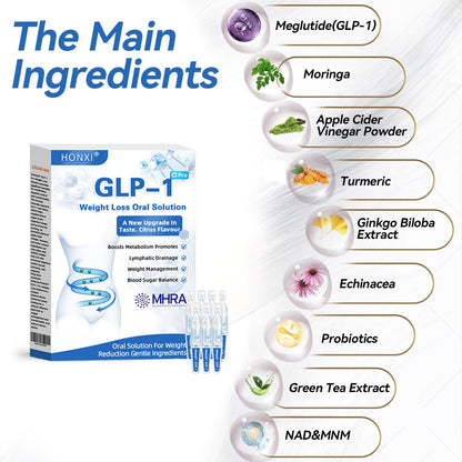 HONXI® GLP-1 Pro Weight Loss Oral Solution🥼King's College Hospital Doctor Recommend🧩ations👩‍⚕️Suitable for chronic diseases, obesity, diabetes, cardiovascular diseases